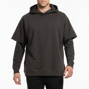 American Fighter Charcoal Layered Hoodie Shirt